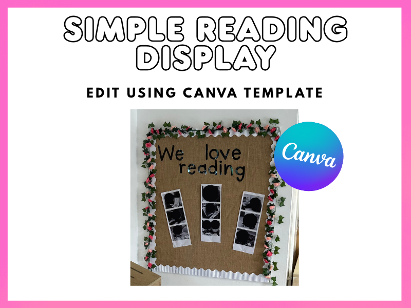 We Love Reading | Simple Reading Display | Canva template