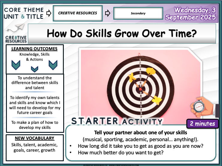 How do Skills grow over time Careers Lesson