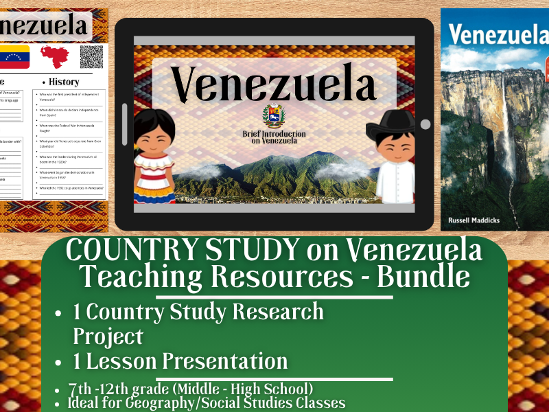 Country Study Teaching Resources - Venezuela - Social Studies + Geography