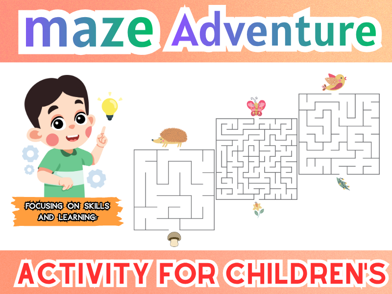 creative maze adventure activities for children's