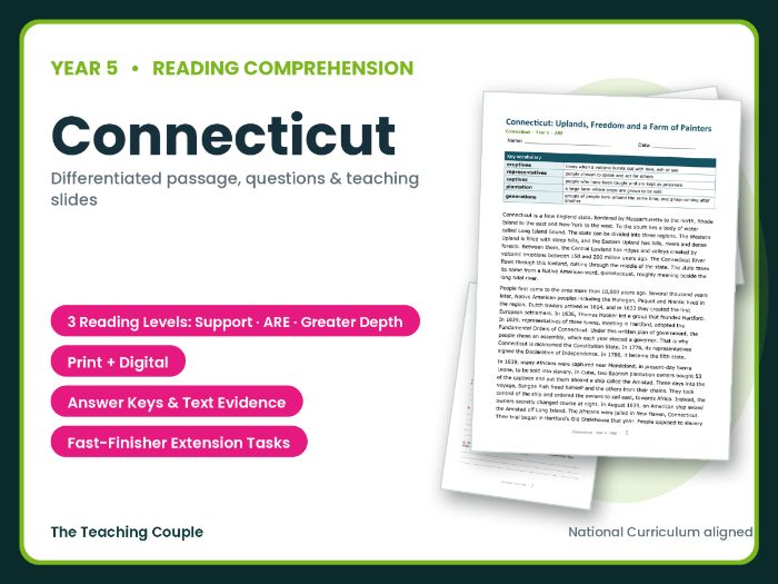 Connecticut Reading Comprehension | Year 5 (KS2)