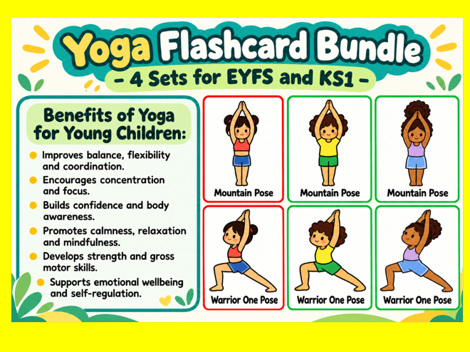 Yoga Flashcard Bundle for EYFS and KS1