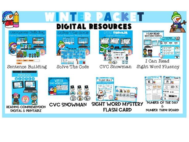 SALE 80% OFF 48 HOURS Winter Packet Digital & Printable