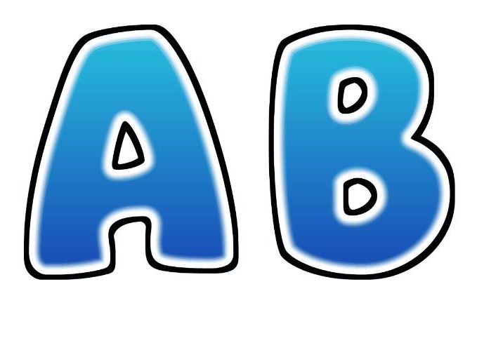 Ocean Gradient Glow Bubble Letters | Bulletin Board Letters | Classroom Display Pack