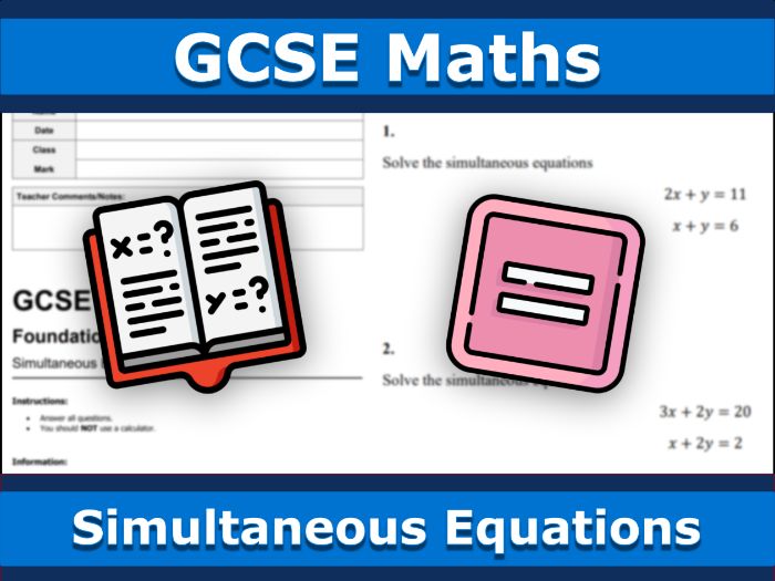 GCSE Maths | Simultaneous Equations | Edexcel