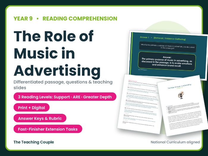 The Role of Music in Advertising Reading Comprehension | Year 9 (KS3)