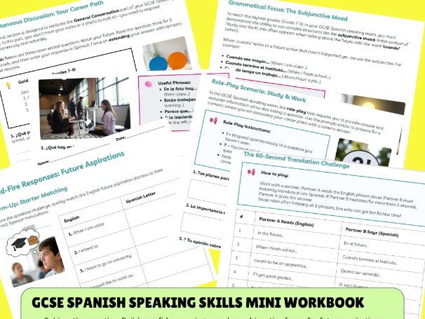 GCSE Spanish Speaking Skills Workbook Future Aspirations, Study and Work