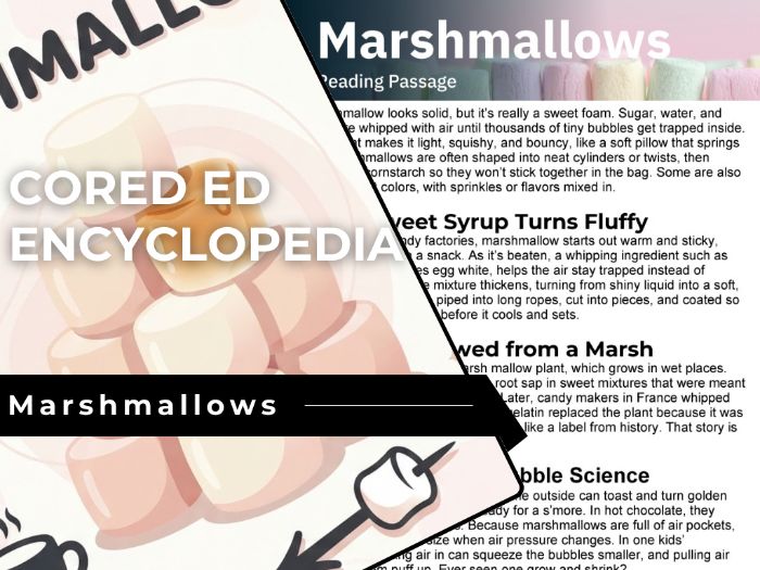 Marshmallows Reading Comprehension Passage - Cored Ed Encyclopedia