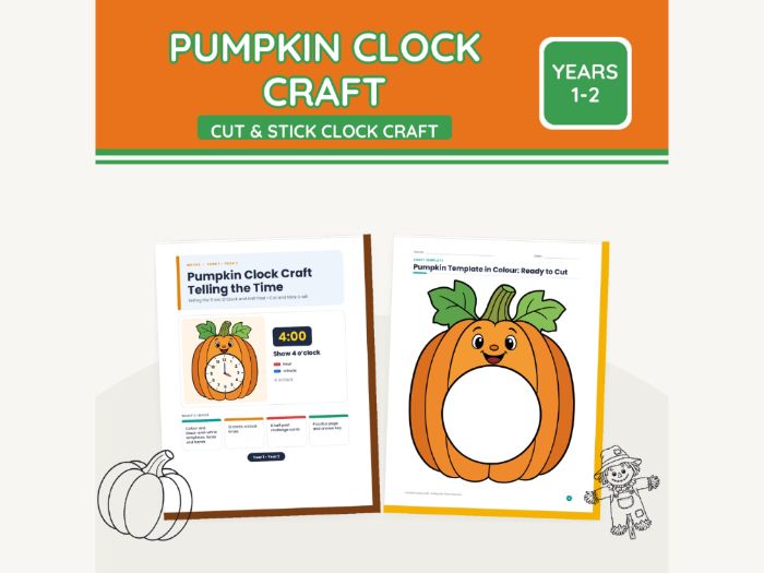Pumpkin Clock Craft: Telling the Time