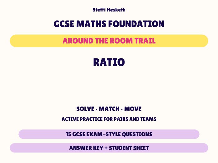 GCSE Foundation Maths Ratio | Around the Room Trail