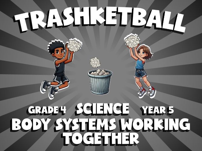 Body Systems Working Together TRASHKETBALL Science Game | No-Prep Year 5 Review Activity