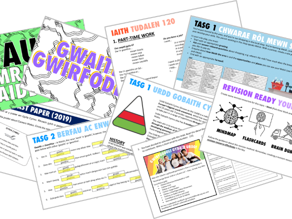 TGAU Cymraeg Craidd: PowerPoint ‘Gwaith a Gwirfoddoli’/GCSE Core Welsh: ‘Work and Volunteering’ PP