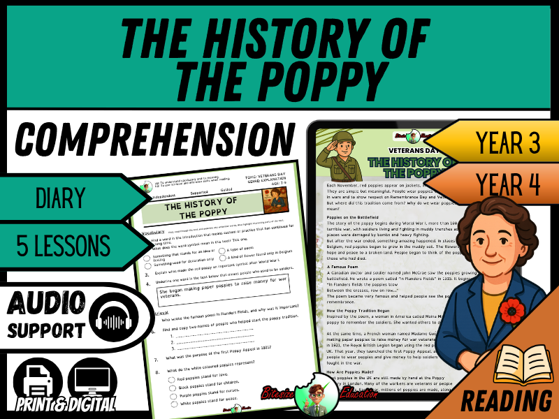 The History of the Poppy | Reading Comprehension | Year 3/4