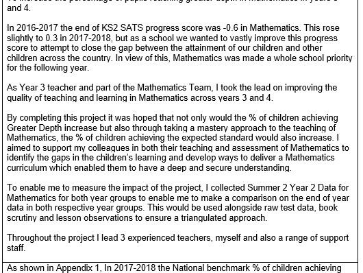 NPQML FINAL ASSESSMENT (All appendixes and feedback on assignment provided)