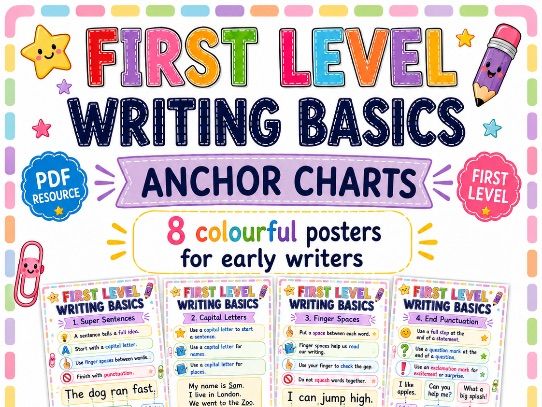 Writing Basics First Level/KS1 Anchor Charts