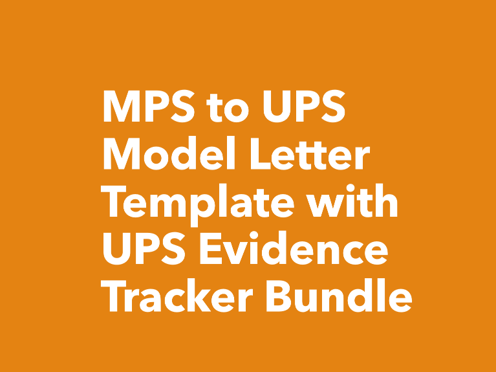MPS to UPS Model Letter Template with UPS Evidence Checklist Bundle