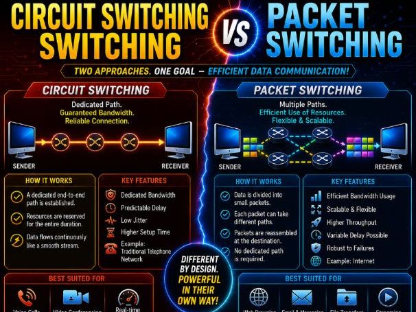 Circuit switching, packet switching | CS PPT +Worksheets +Activity + Mcq Quiz + Answers_Marking