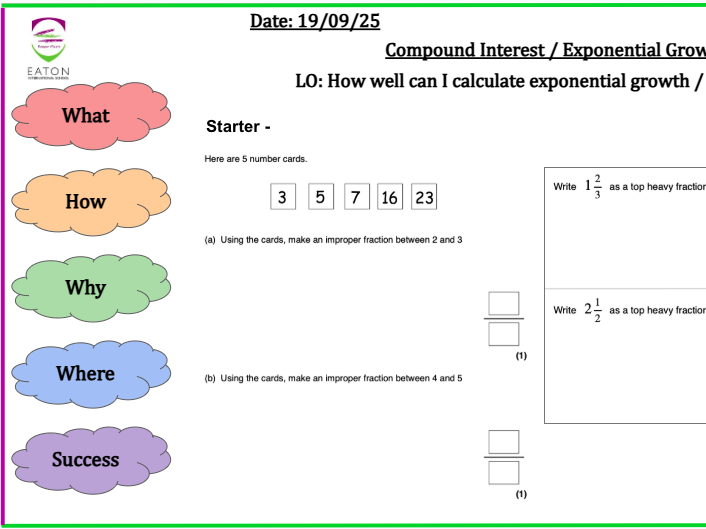 Compound Interest / Exponential Growth and Decay