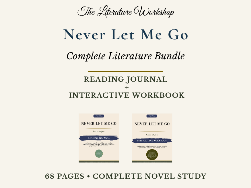 Never Let Me Go Literature Study Bundle | Reading Journal & Interactive Workbook | Orwell