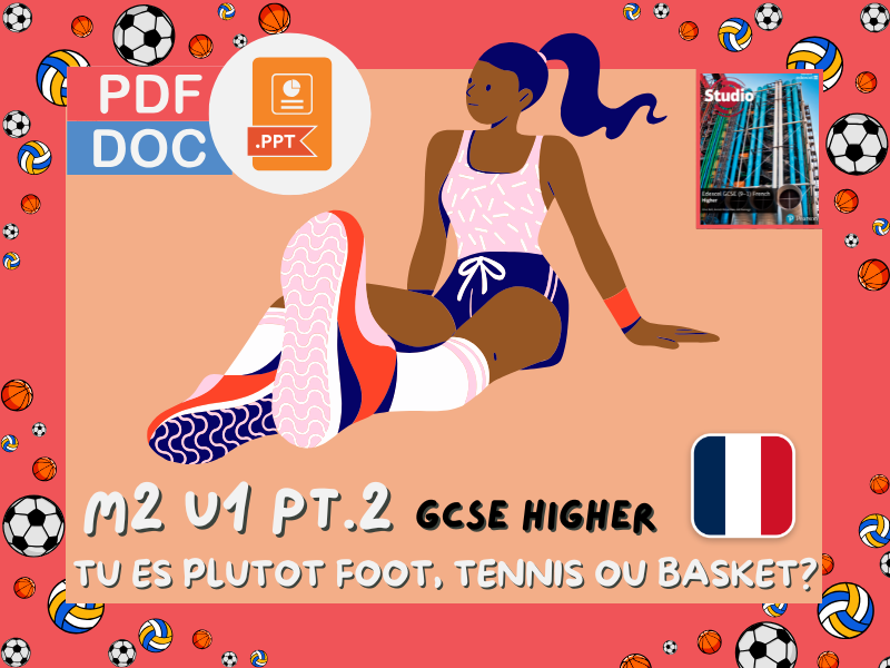 French GCSE Studio Higher - Module 2 - Unit 1 pt.2 - Tu es plutot foot, tennis ou basket?