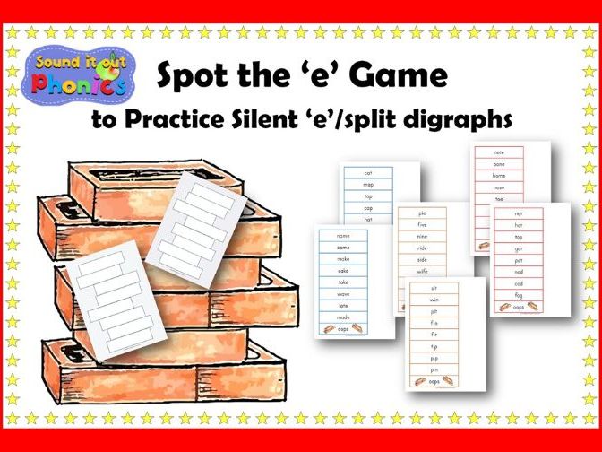 Silent E: Build a Tower Game