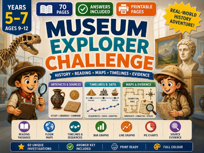 Museum Explorer History Activities | Sources, Timelines, Maps & Evidence | KS2