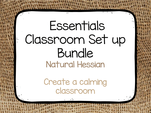 Classroom Essentials Display Bundle Natural Hessian
