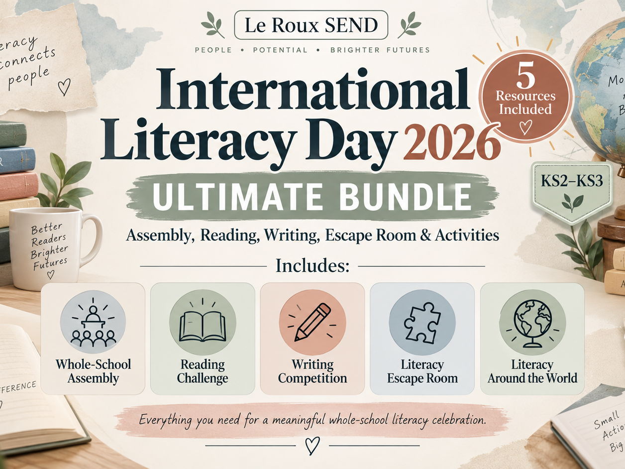 International Literacy Day 2026 Ultimate Bundle | Assembly, Reading, Writing, Escape Room & Activities