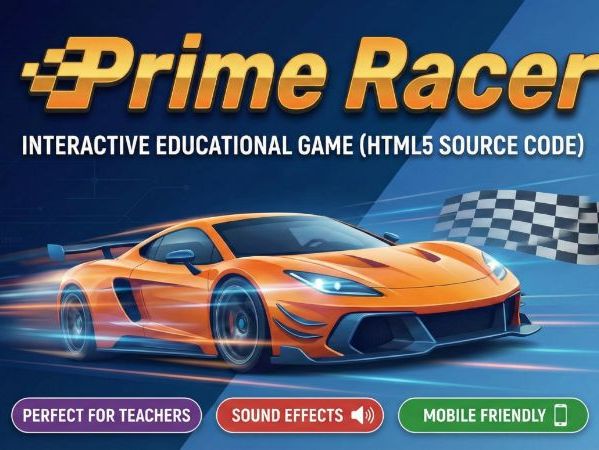 Prime Racer - Interactive HTML5 Math Game for Prime Numbers