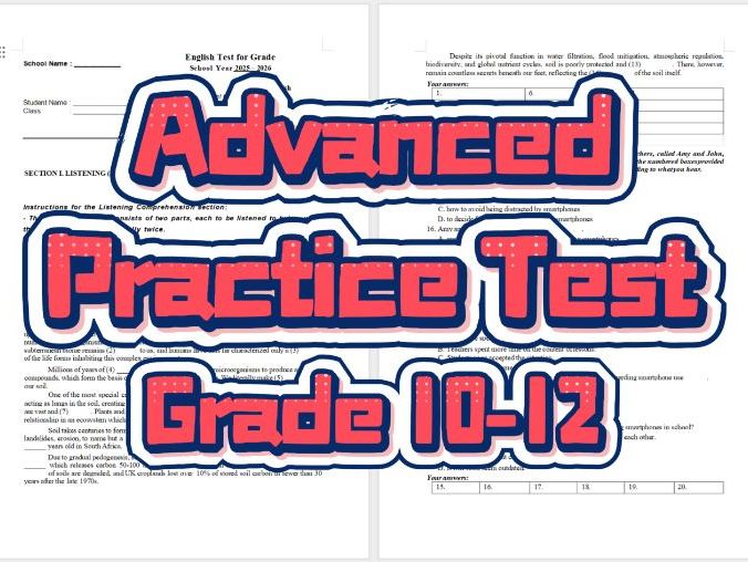 Advanced English Exam: Soil Science, Smartphones, Steam Cars & Writing