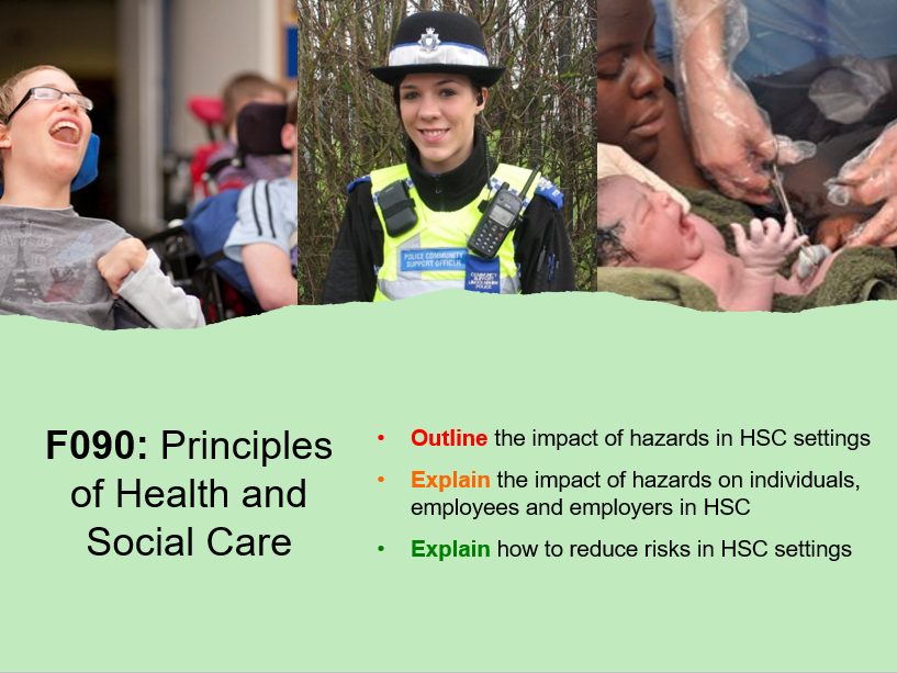 OCR CTEC Health and Social Care - F090 - Impacts of Hazards