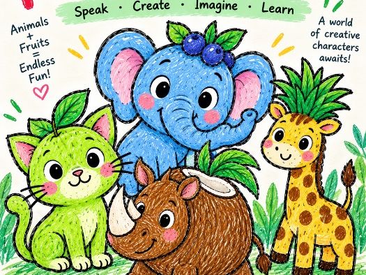 Magic Fruit Animals | Fun Speaking & Vocabulary Activities for Kids 6–9