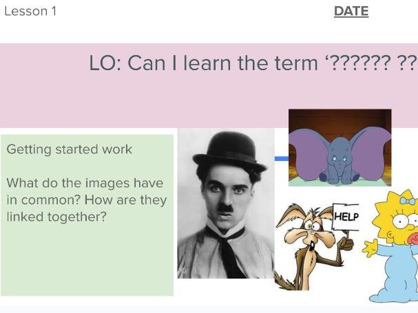 SEND Drama silent movies lesson 1