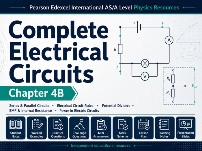 4B - Complete Electrical Circuits Teacher Pack - Physics International AS/A Level Pearson Edexcel