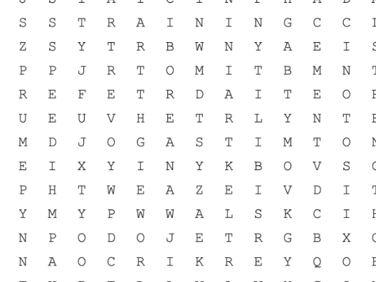 Edexcel A Level PE topic 1 key words word search