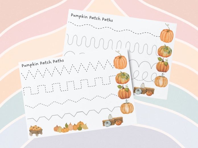 Pencil Control - Pumpkin Patch Paths