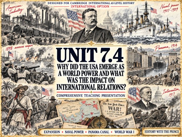 Why Did the USA Emerge as a World Power and Impact on International Relations? | CIE AS History 9489