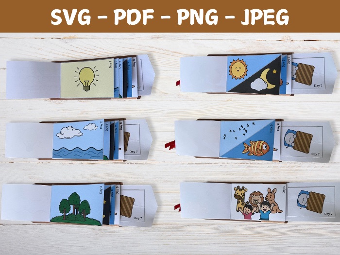 God's Creation waterfall bookmark craft