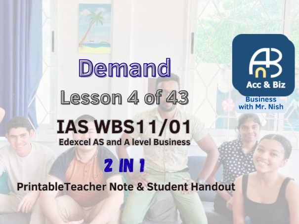 Edexcel A Level Business: Demand. 4 of 43