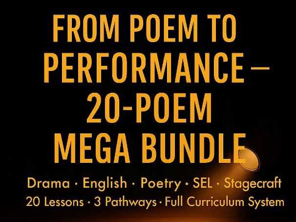 FROM POEM TO PERFORMANCE — 20-POEM MEGA BUNDLE