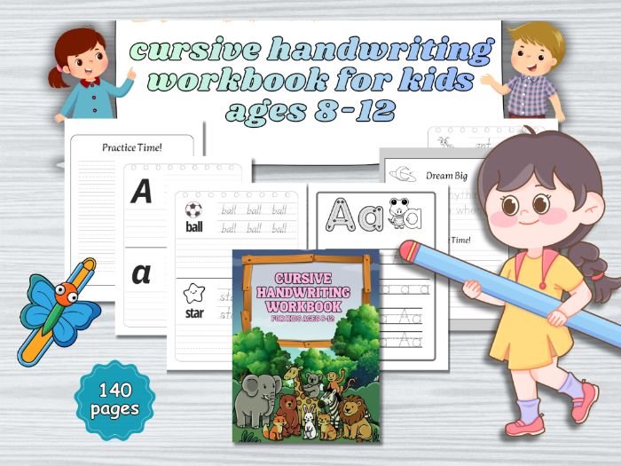 Cursive Handwriting Workbook for Kids Ages 8–12 | Teaching Resources