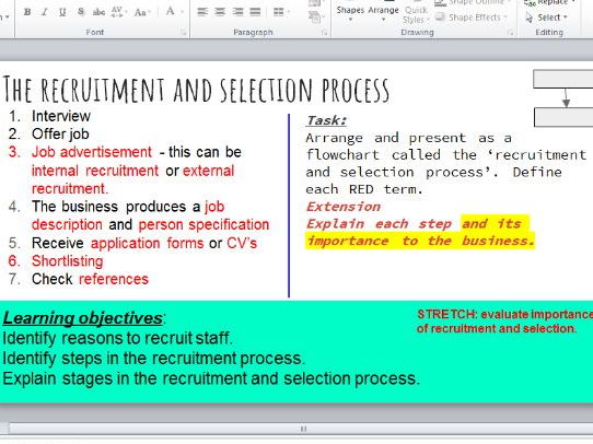 Recruitment and Selection Process