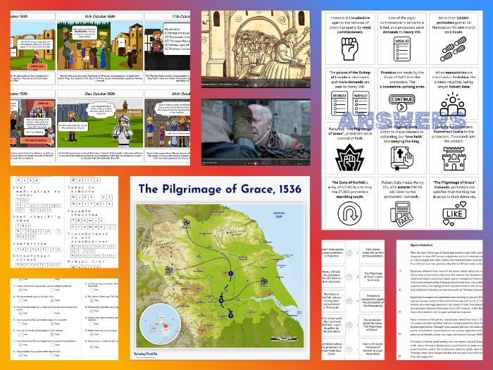 KS3/Common Entrance Making of the UK/GCSE History - Henry VIII: Pilgrimage of Grace Timeline Pack