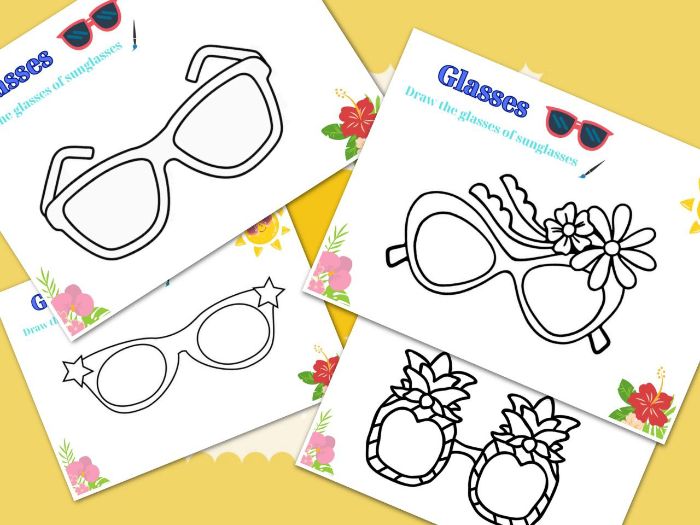 Sunglasses: a template for drawing