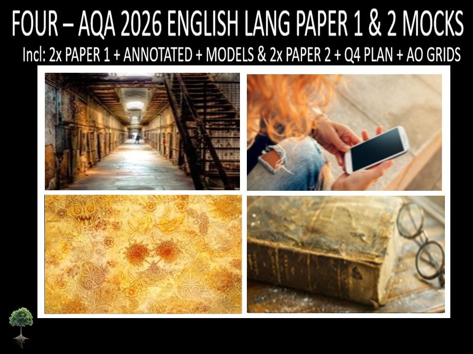 FOUR - AQA PAPER 1 & 2 | 2026 FULL MOCKS | ANNOTATED | Q4 PLAN | AO GRIDS | MODELS
