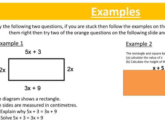 Forming & Solving Equations