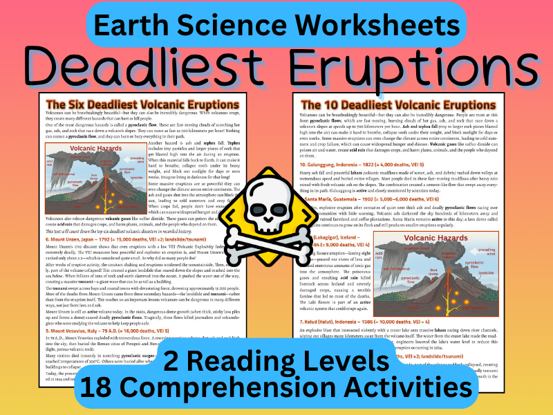 Deadliest Volcanic Eruptions Reading