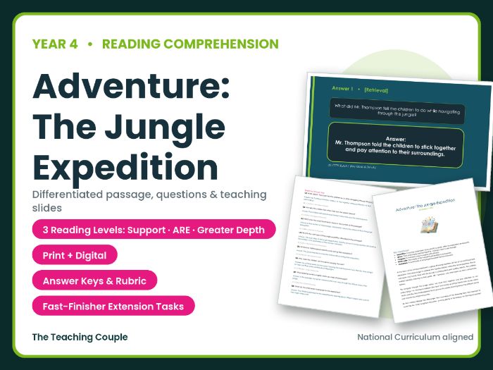 Adventure: The Jungle Expedition Reading Comprehension | Year 4 (KS2)