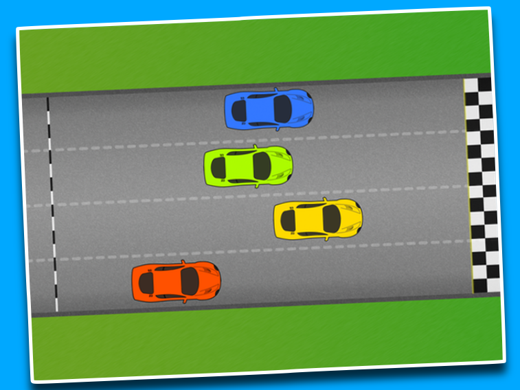 Four car race - PowerPoint game / quiz / starter