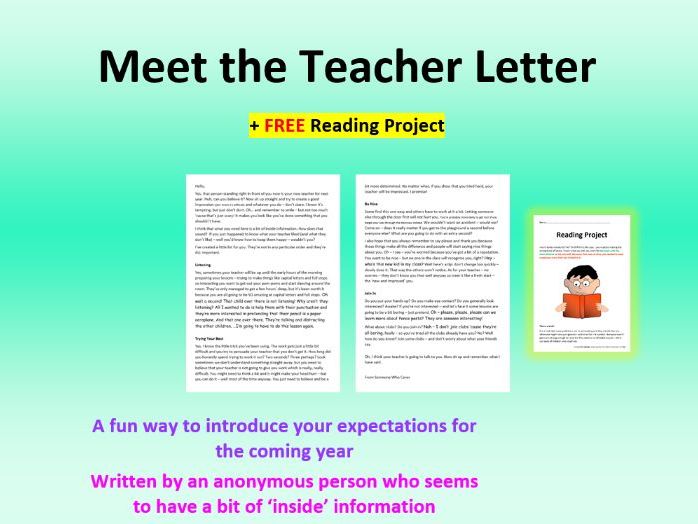 Meet the Teacher Letter